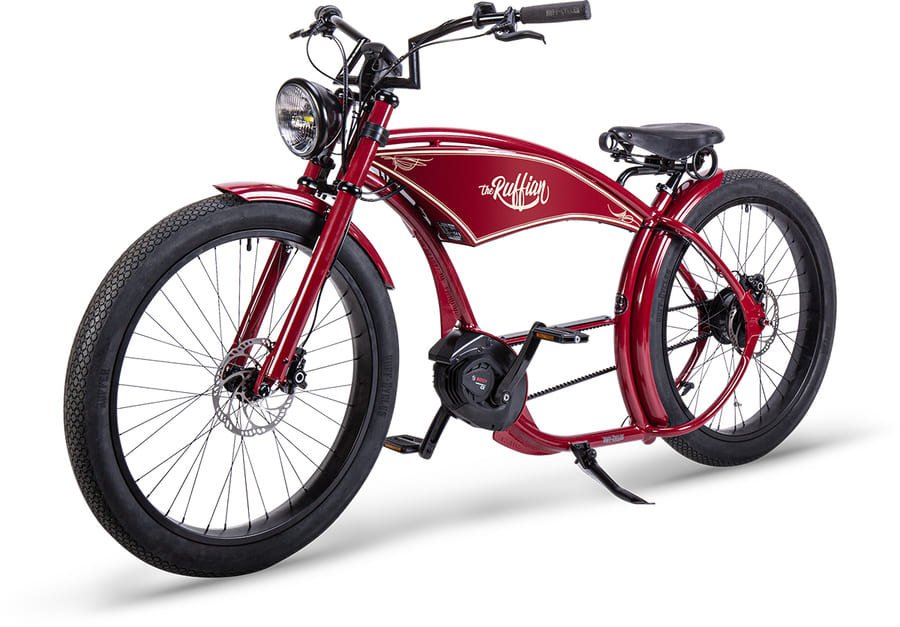 Ruff Cycles Ruffian Indian Red Gen 4 - Angle Front LR